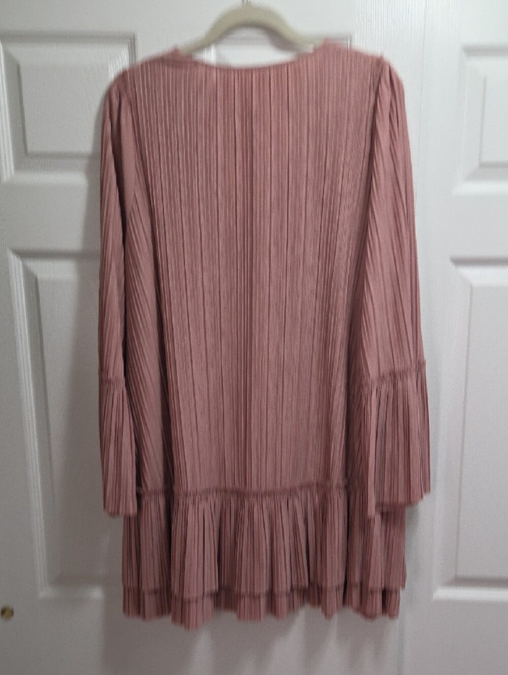 Free People Cant Help It Pleated Long-Sleeve Tiered Dress - Picture 6 of 6